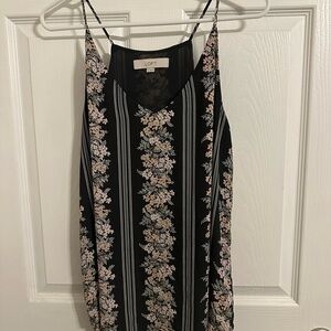 LOFT Black Floral Camisole